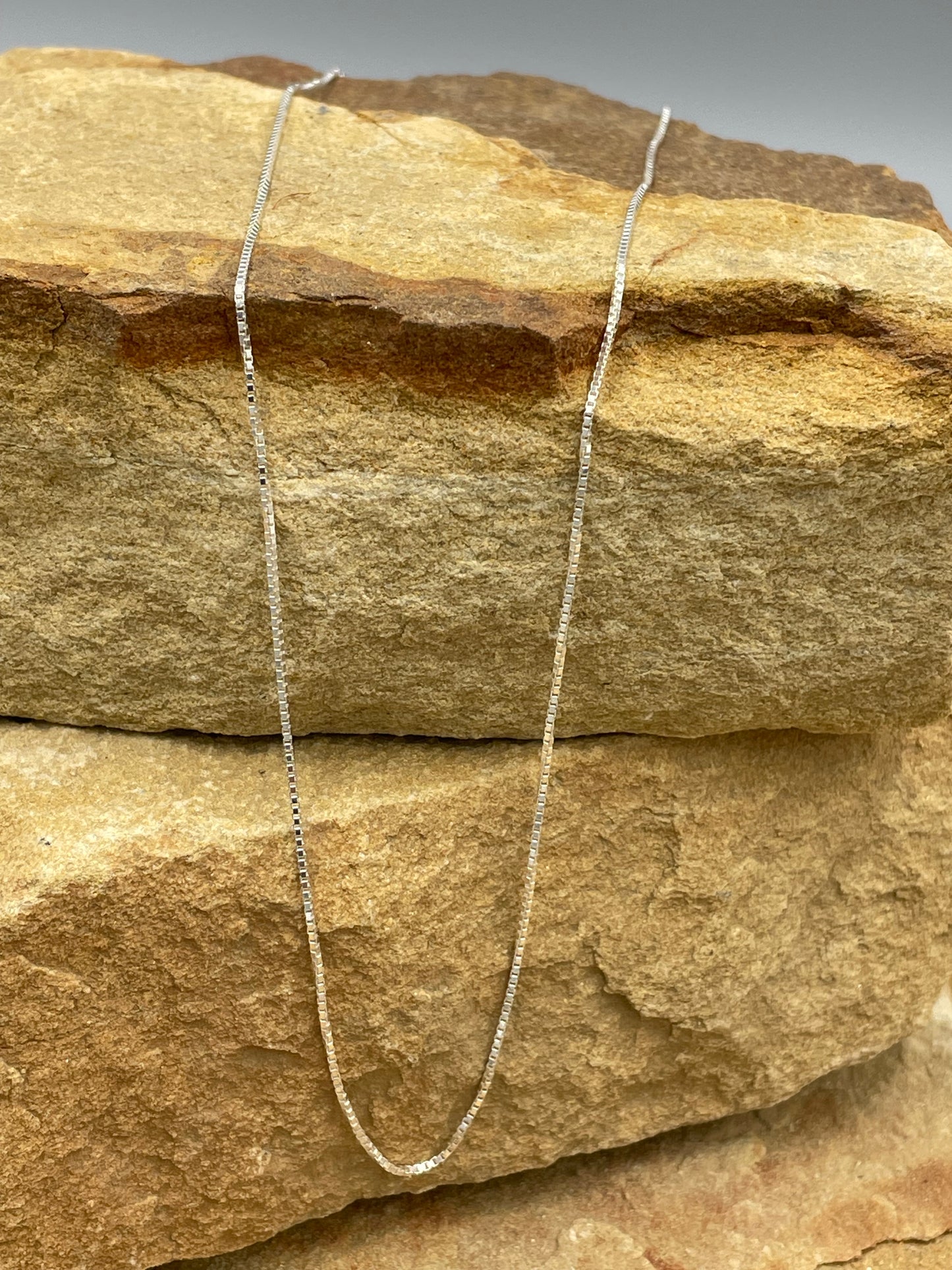 Sterling Silver Box Chain 18"