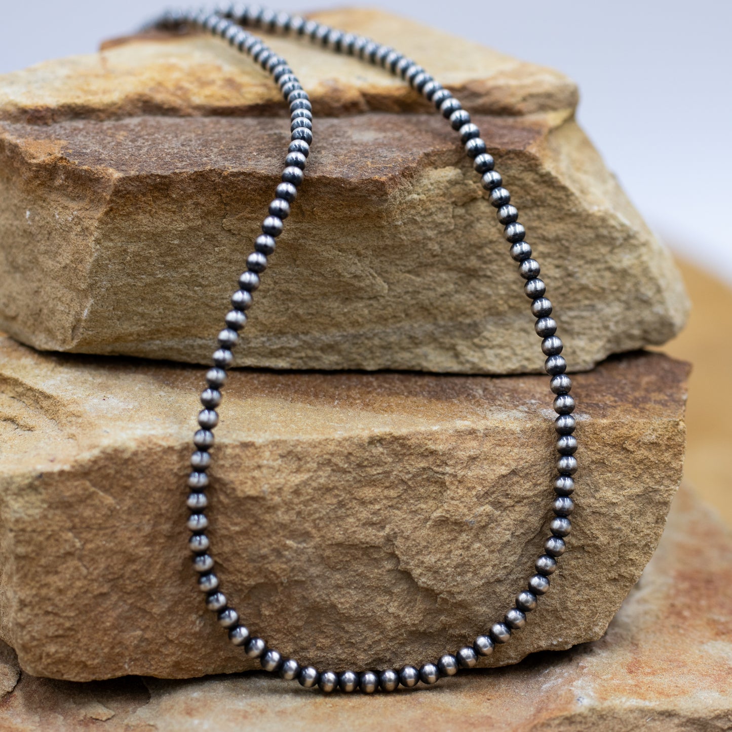 Sterling Silver 4mm Pearl 18" Necklace