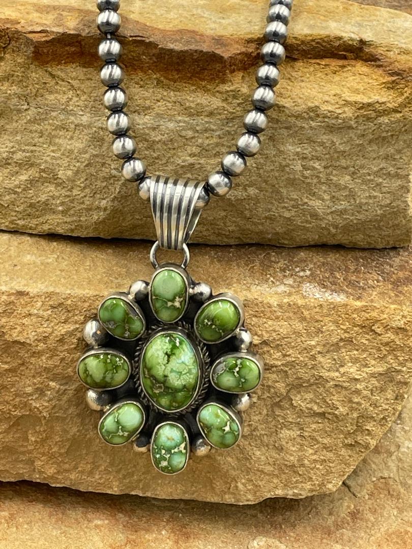 Sonoran Gold Sterling Silver Cluster Pendant by artist Shirley Henry