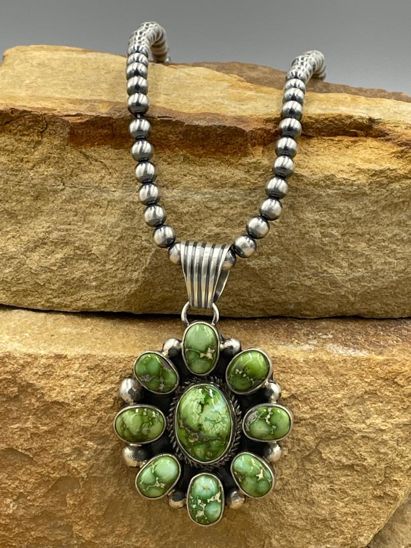 Sonoran Gold Sterling Silver Cluster Pendant by artist Shirley Henry