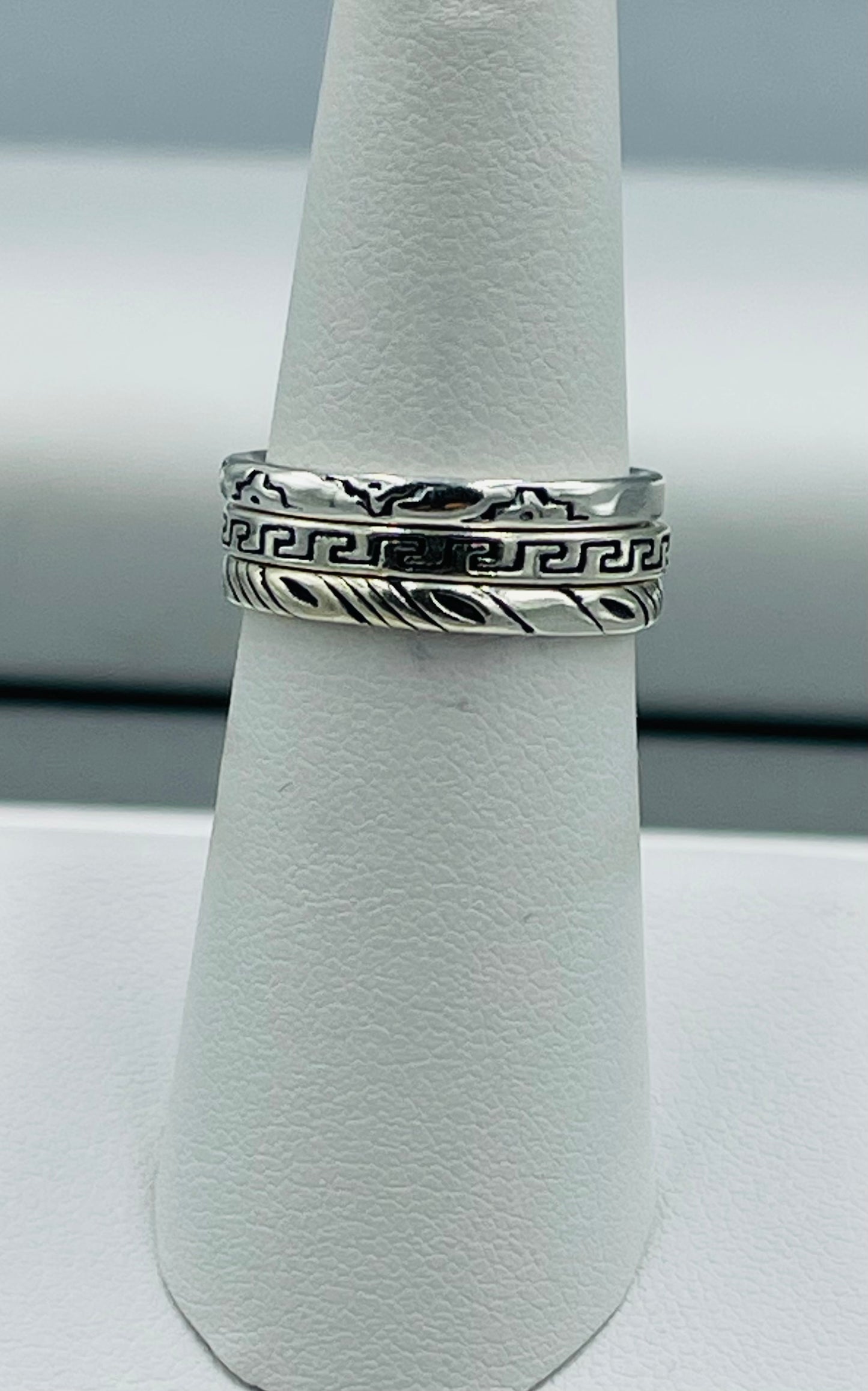 Sterling Silver Stacker Rings Size 7 Set of 3