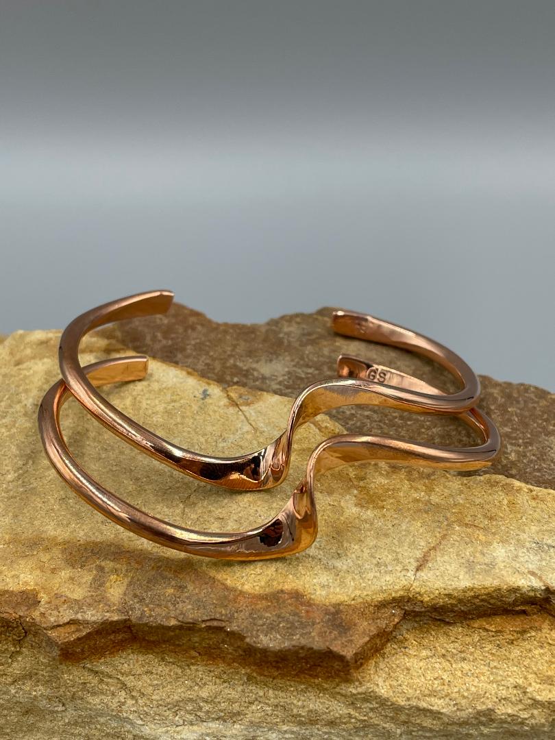 Copper Stacker Cuff Bracelet by Artist Glenn & Irene Sandoval