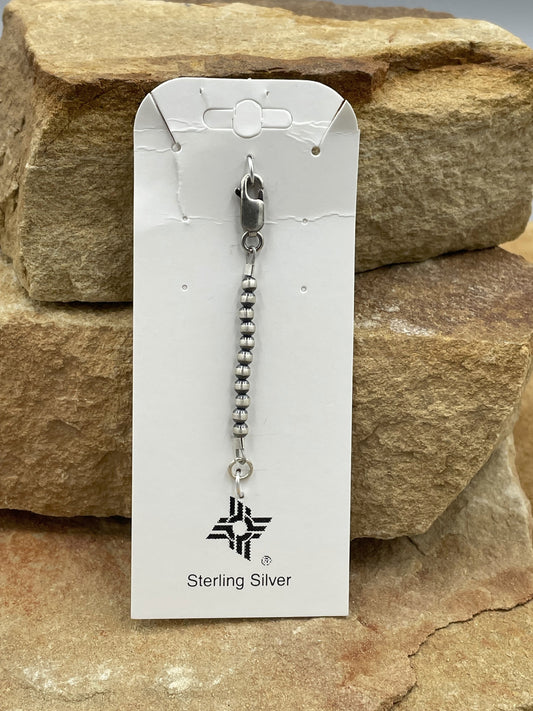Sterling Silver 3mm Pearl 2" Extender
