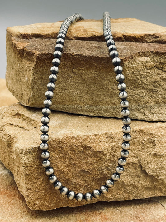 Sterling Silver Pearl 5mm necklace 14"