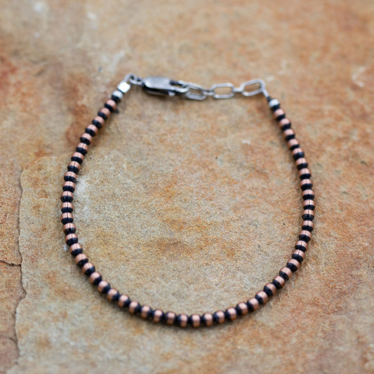 Copper 3mm Pearl Bracelet