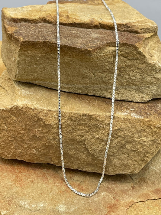 Sterling Silver Box Chain 20"
