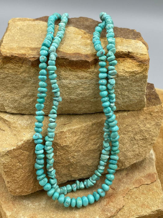Natural Graduated Campitos Turquoise 19" Necklace