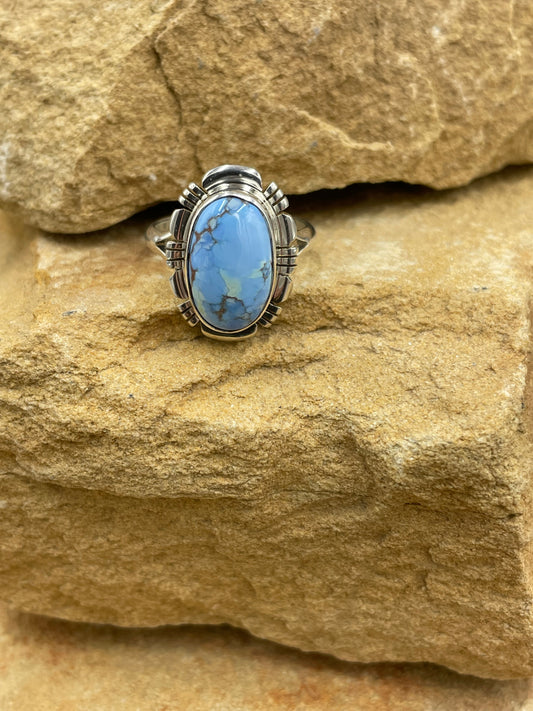 Golden Hills Turquoise Sterling Silver Ring size 6
