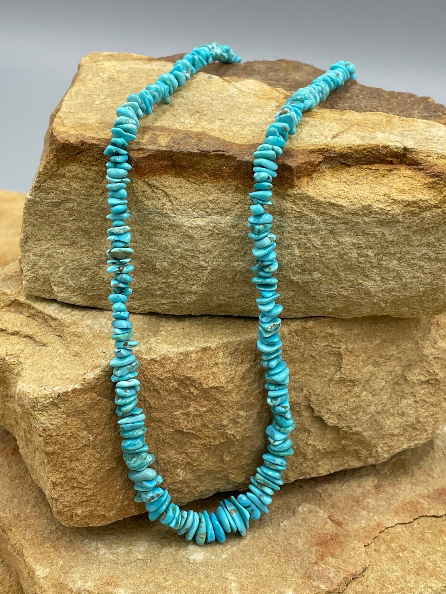 Natural Ma'anshan Turquoise 19" Necklace