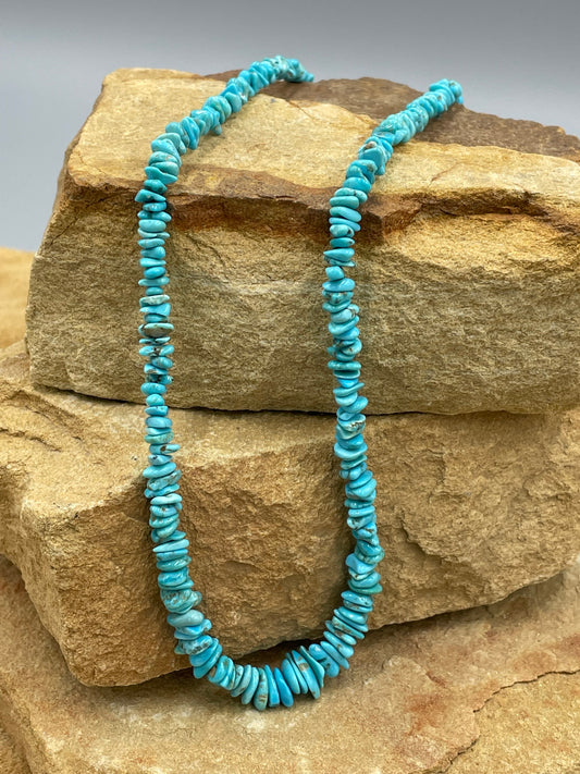 Natural Ma'anshan Turquoise 19" Necklace
