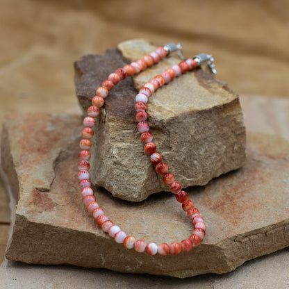 Orange Spiny Oyster Southwestern Style Necklace