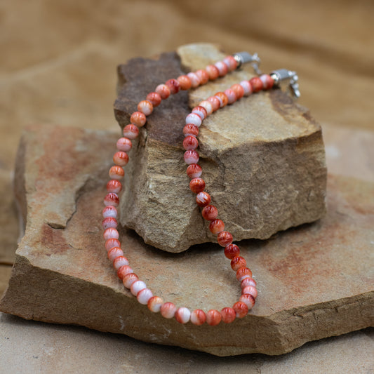 Orange Spiny Oyster Southwestern Style Necklace