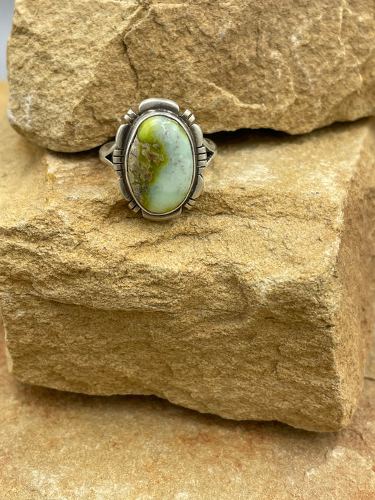 Palomino Variscite Stone Ring size 8.5