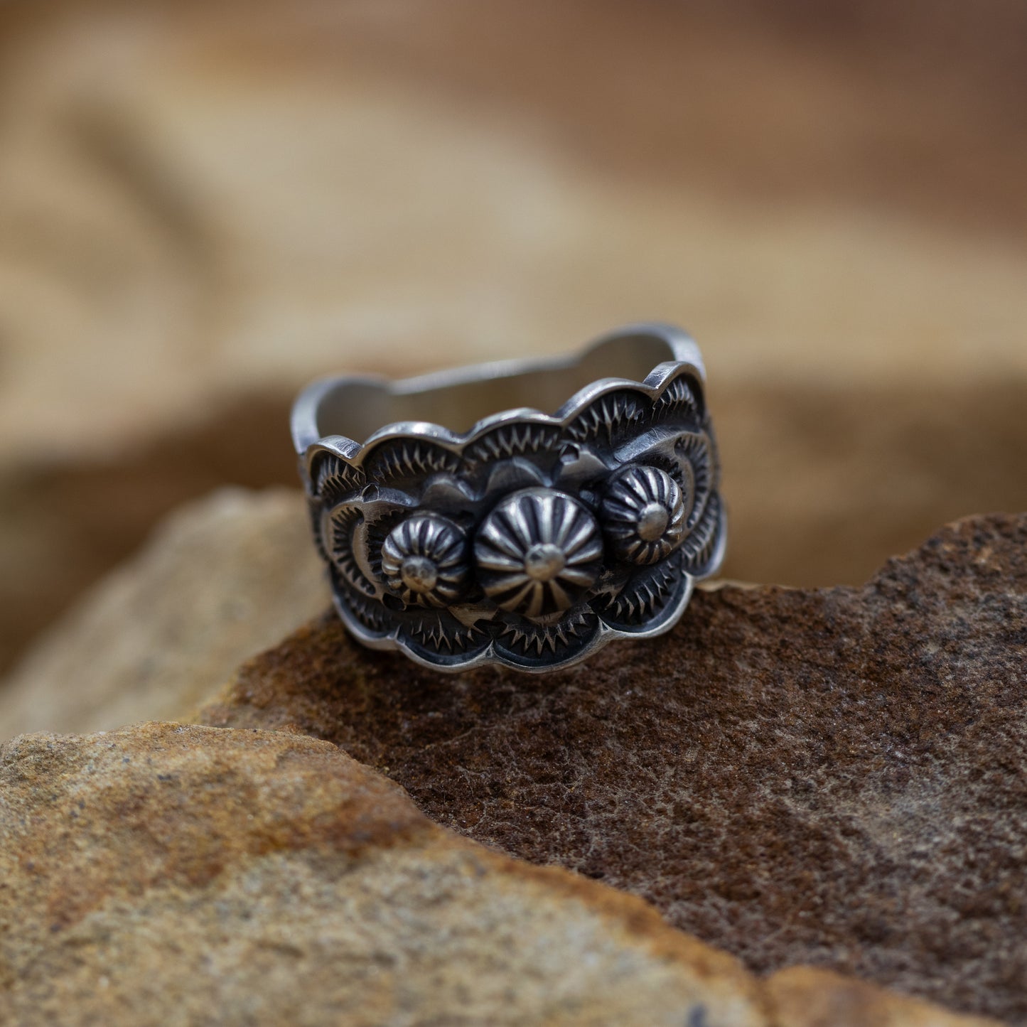 Sterling Silver Cigar Band Ring by Benny Ramone