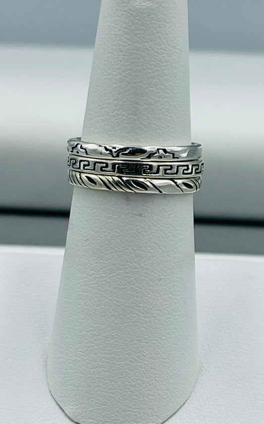 Sterling Silver Stacker Rings Size 7 Set of 3