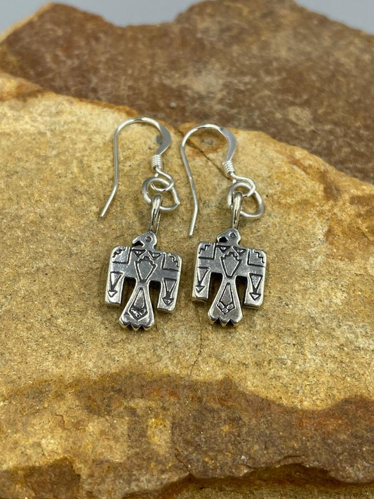 Sterling Thunderbird Dangle Earrings