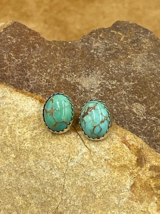 Sterling Silver Post with Campitos Turquoise