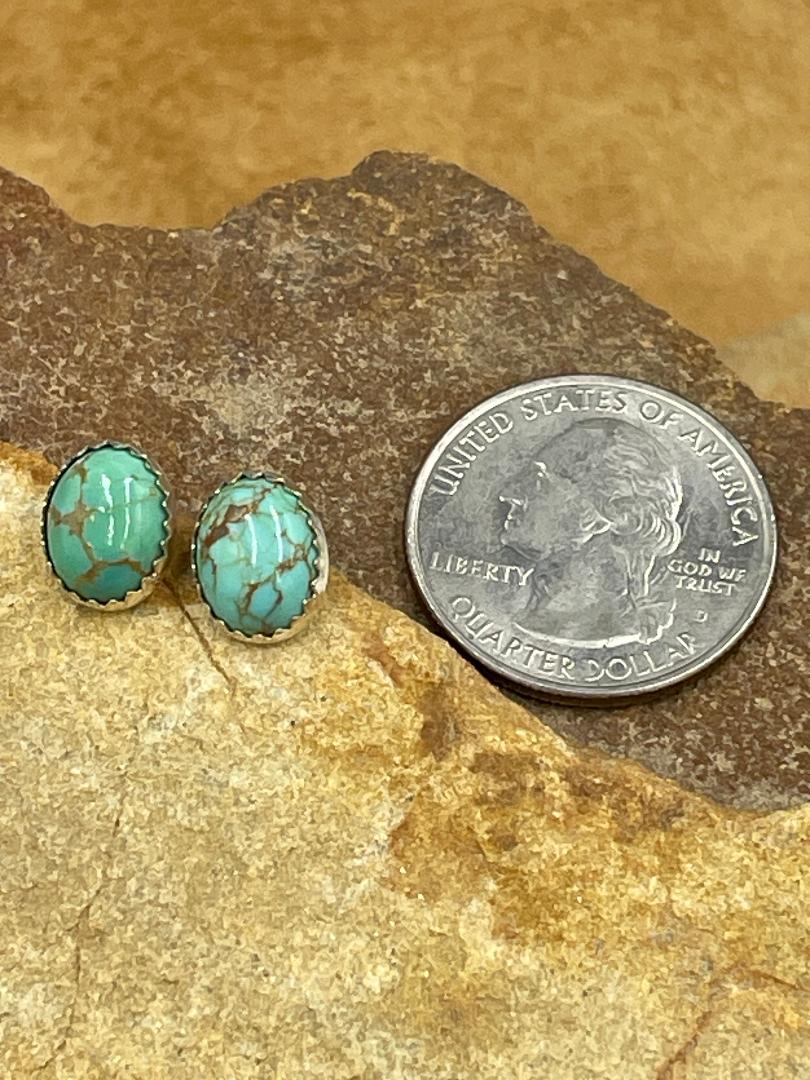 Sterling Silver Post with Campitos Turquoise