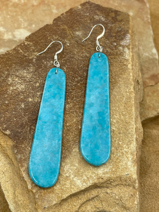Turquoise Slab Earrings