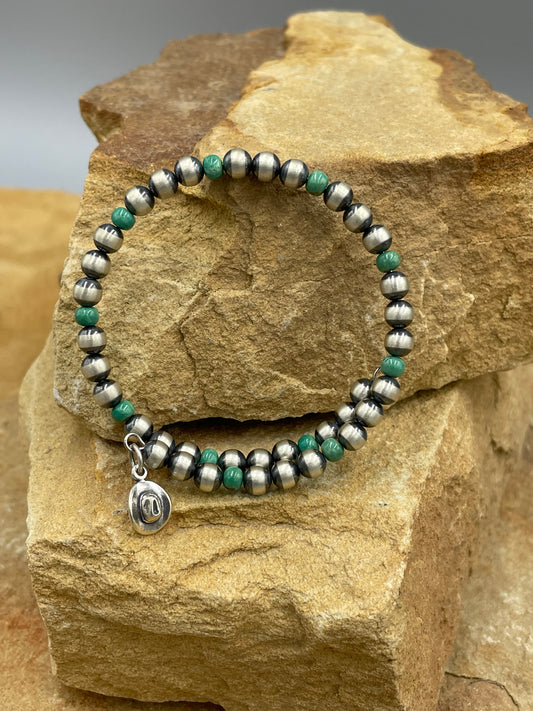 Wrap Bracelet with a Cowboy Hat Charm