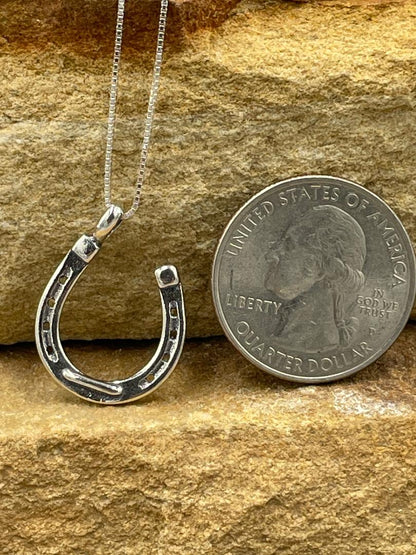 Sterling Silver Horseshoe necklace 16"